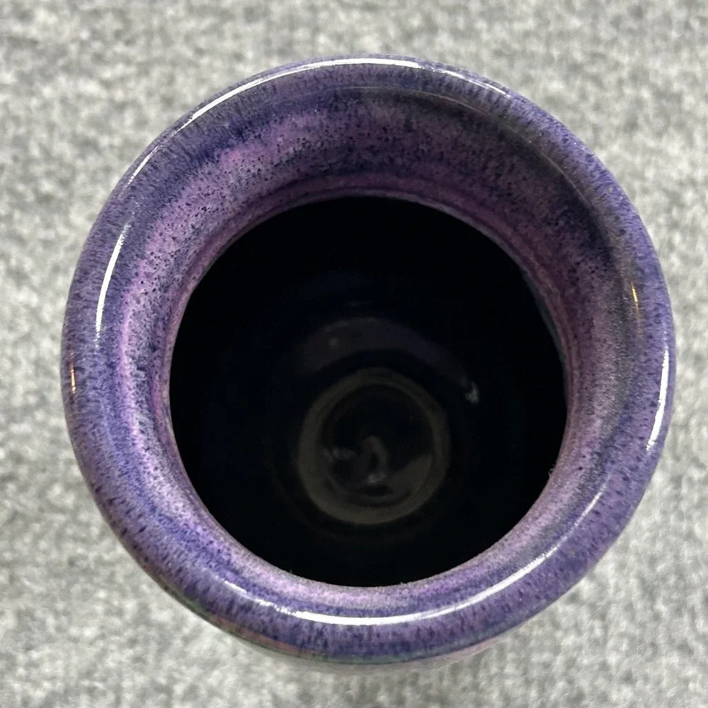Vintage Stoneware Wench Renaissance 1997 Purple Goblet Chalice Cup‎ Minnesota